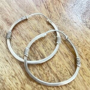 Sterling Silver Hoop Earrings - VTG